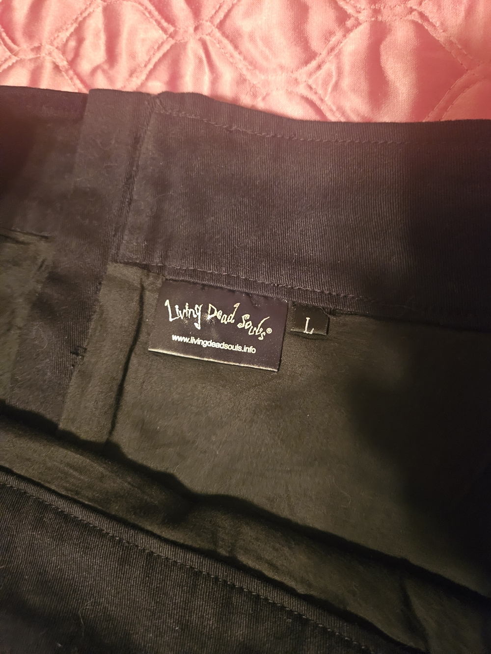 *NEEDS TO GO* RARE SCENE Black & Purple Mall Goth Living Dead Souls Skirt - Picture 2 of 5